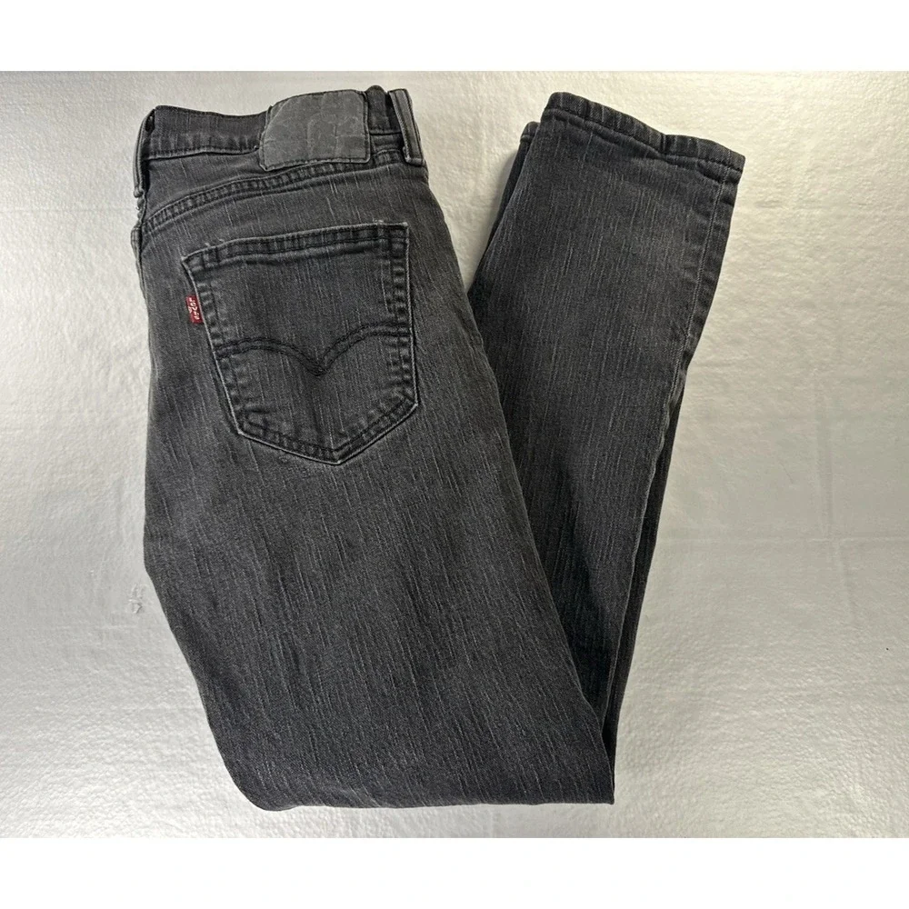 Levi's 508 Jeans Men's 28x27.5 Regular Taper Fit Black‎ Dark Wash Denim